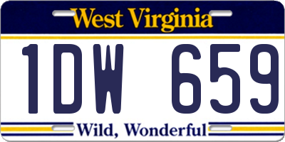 WV license plate 1DW659