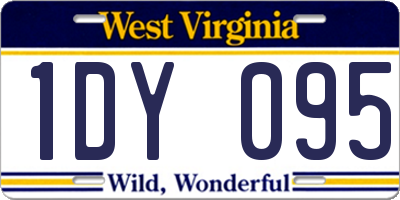 WV license plate 1DY095