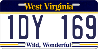 WV license plate 1DY169