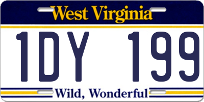 WV license plate 1DY199