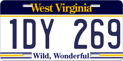 WV license plate 1DY269