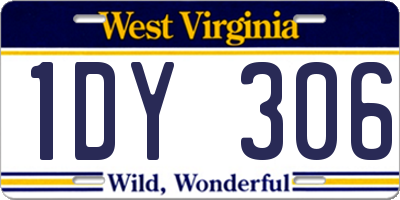WV license plate 1DY306