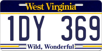 WV license plate 1DY369