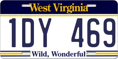 WV license plate 1DY469