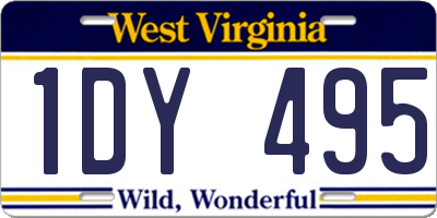 WV license plate 1DY495