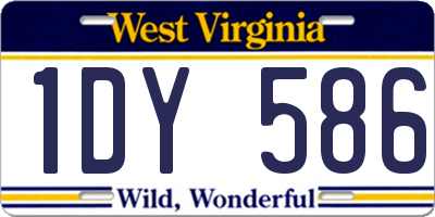 WV license plate 1DY586