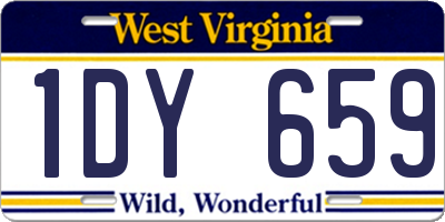 WV license plate 1DY659