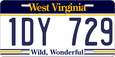 WV license plate 1DY729