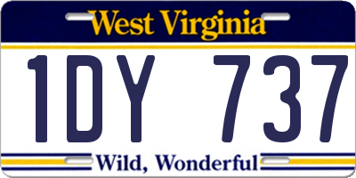WV license plate 1DY737