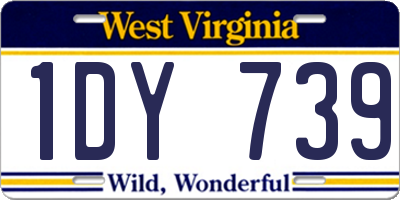 WV license plate 1DY739