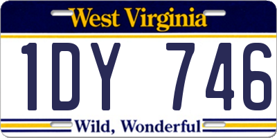 WV license plate 1DY746