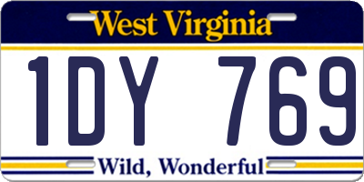 WV license plate 1DY769