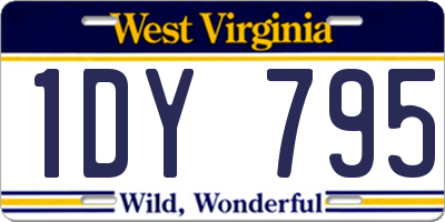 WV license plate 1DY795