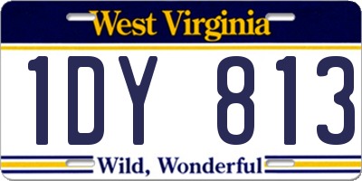 WV license plate 1DY813