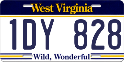 WV license plate 1DY828