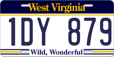 WV license plate 1DY879