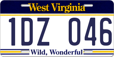 WV license plate 1DZ046