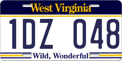 WV license plate 1DZ048