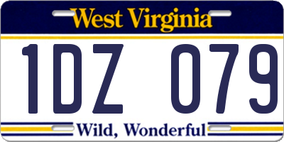 WV license plate 1DZ079