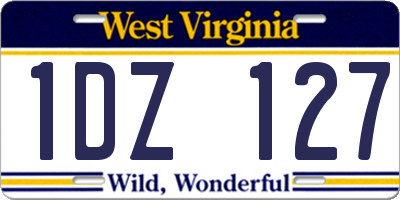 WV license plate 1DZ127