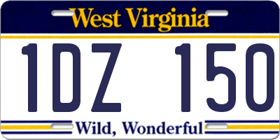 WV license plate 1DZ150