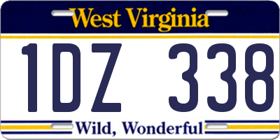 WV license plate 1DZ338