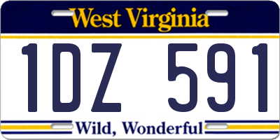 WV license plate 1DZ591