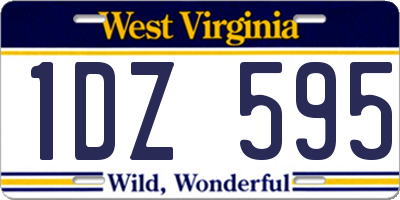 WV license plate 1DZ595