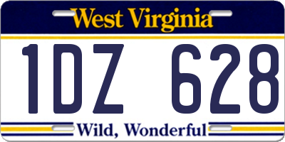 WV license plate 1DZ628