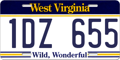 WV license plate 1DZ655