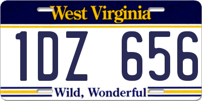 WV license plate 1DZ656