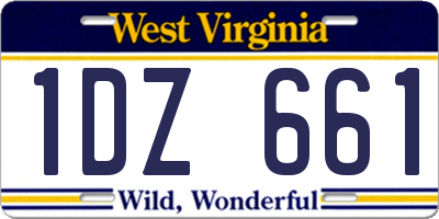 WV license plate 1DZ661