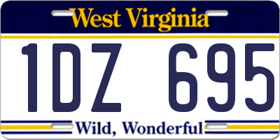 WV license plate 1DZ695