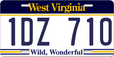 WV license plate 1DZ710