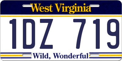 WV license plate 1DZ719
