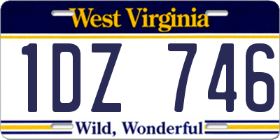 WV license plate 1DZ746