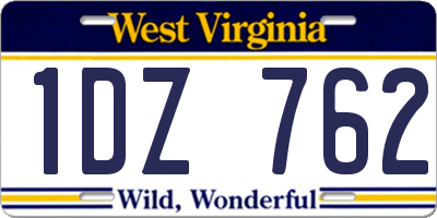 WV license plate 1DZ762