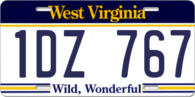WV license plate 1DZ767