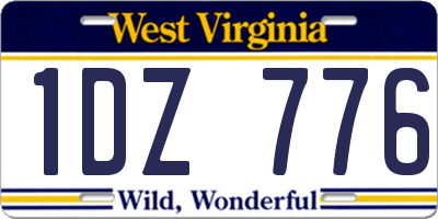 WV license plate 1DZ776