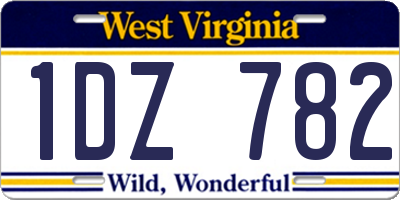 WV license plate 1DZ782