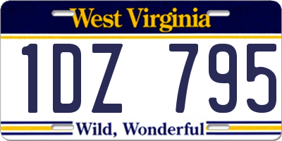 WV license plate 1DZ795