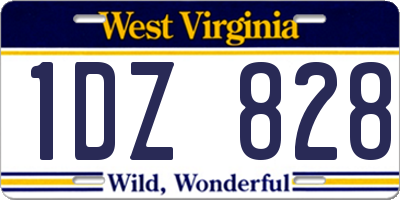 WV license plate 1DZ828