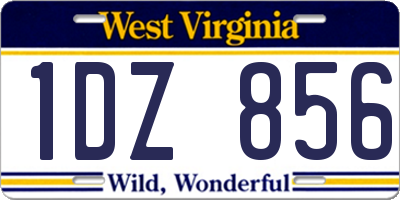 WV license plate 1DZ856