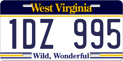 WV license plate 1DZ995