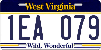 WV license plate 1EA079