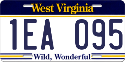 WV license plate 1EA095
