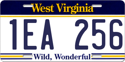 WV license plate 1EA256