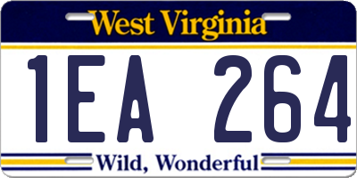 WV license plate 1EA264