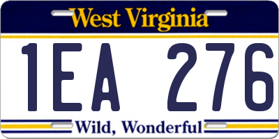 WV license plate 1EA276