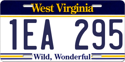 WV license plate 1EA295